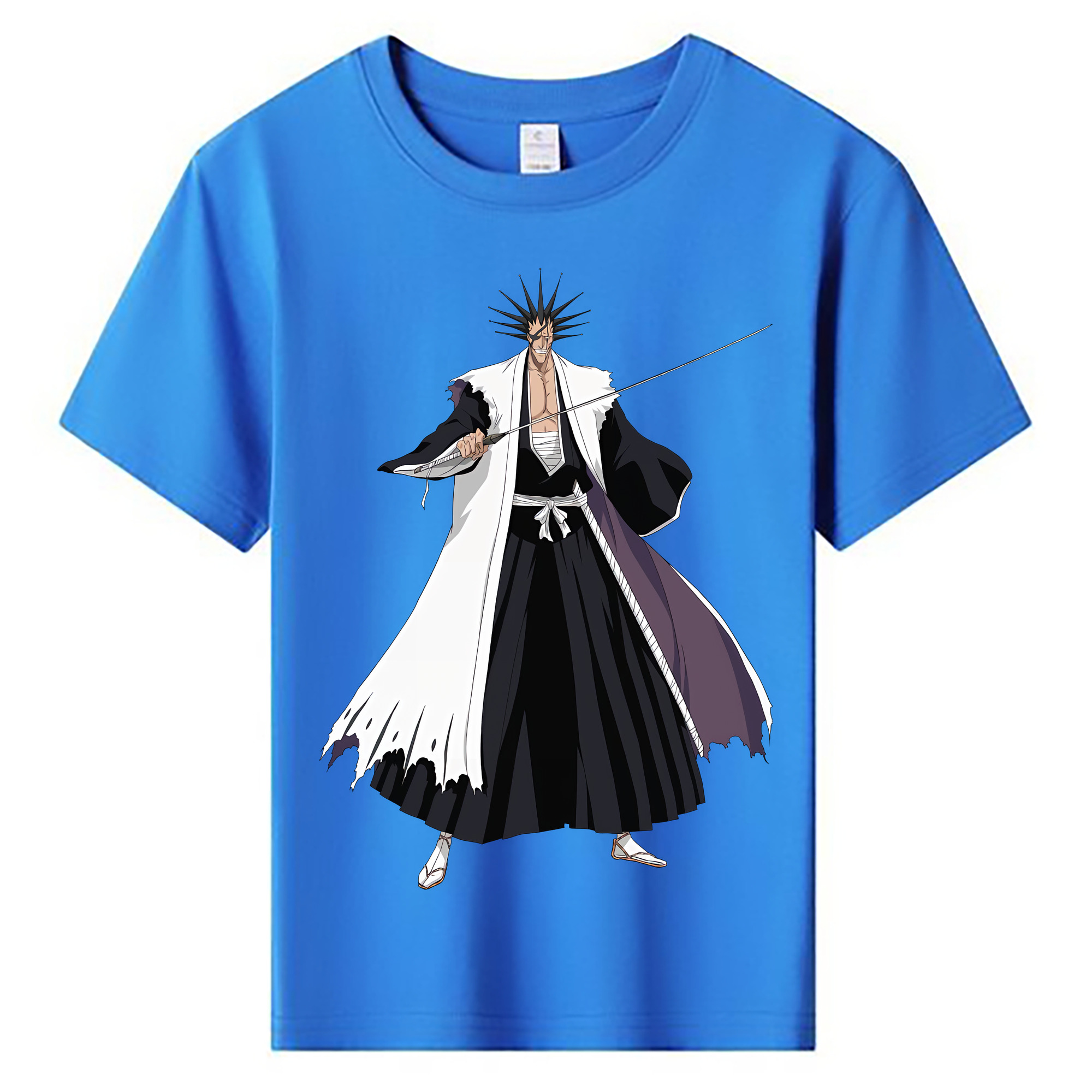 （画像用） ブリーチ ざらき けんぱち BLEACH Zaraki Kenpachi 綿100％キッズTシャツ（フロントプリント）